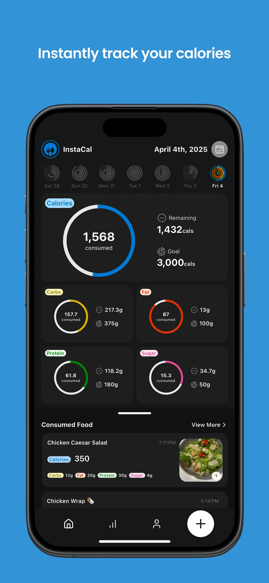 InstaCal, built with NativeExpress